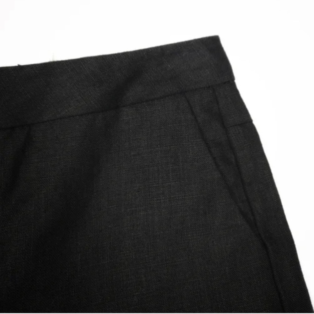 Joie Black Linen Tailored Shorts Sz 6 - Picture 4 of 13